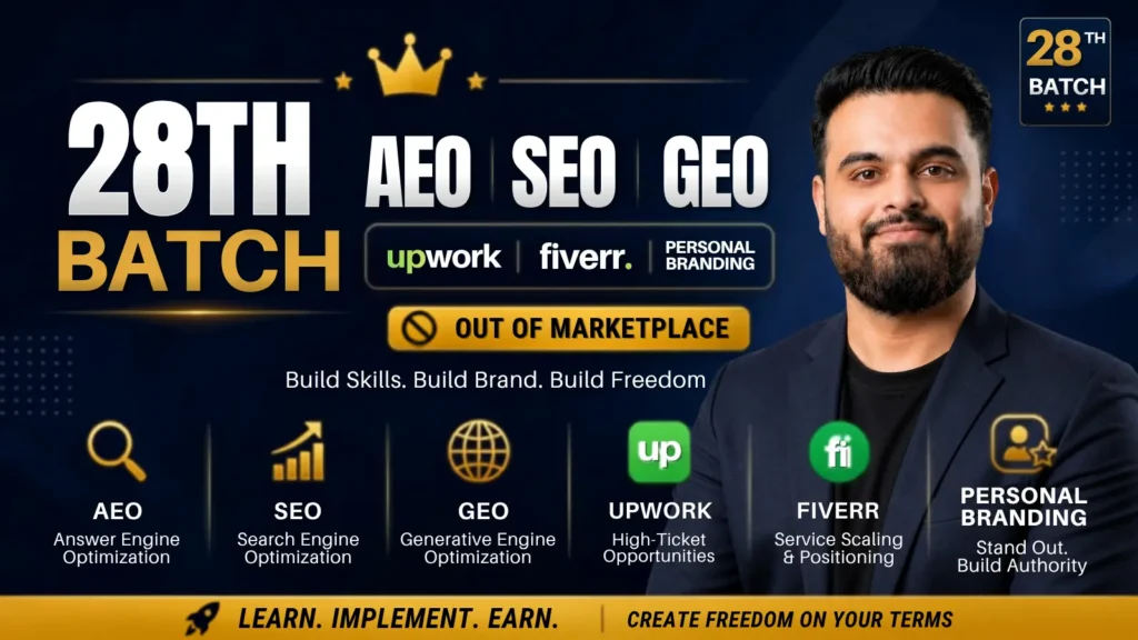 28th Batch — SEO, AEO and GEO live course by Hridoy Chowdhury